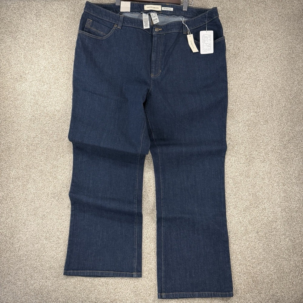 New Jones New York Plus‎ Size 22W Jeans Stretch Bootcut Dark Wash